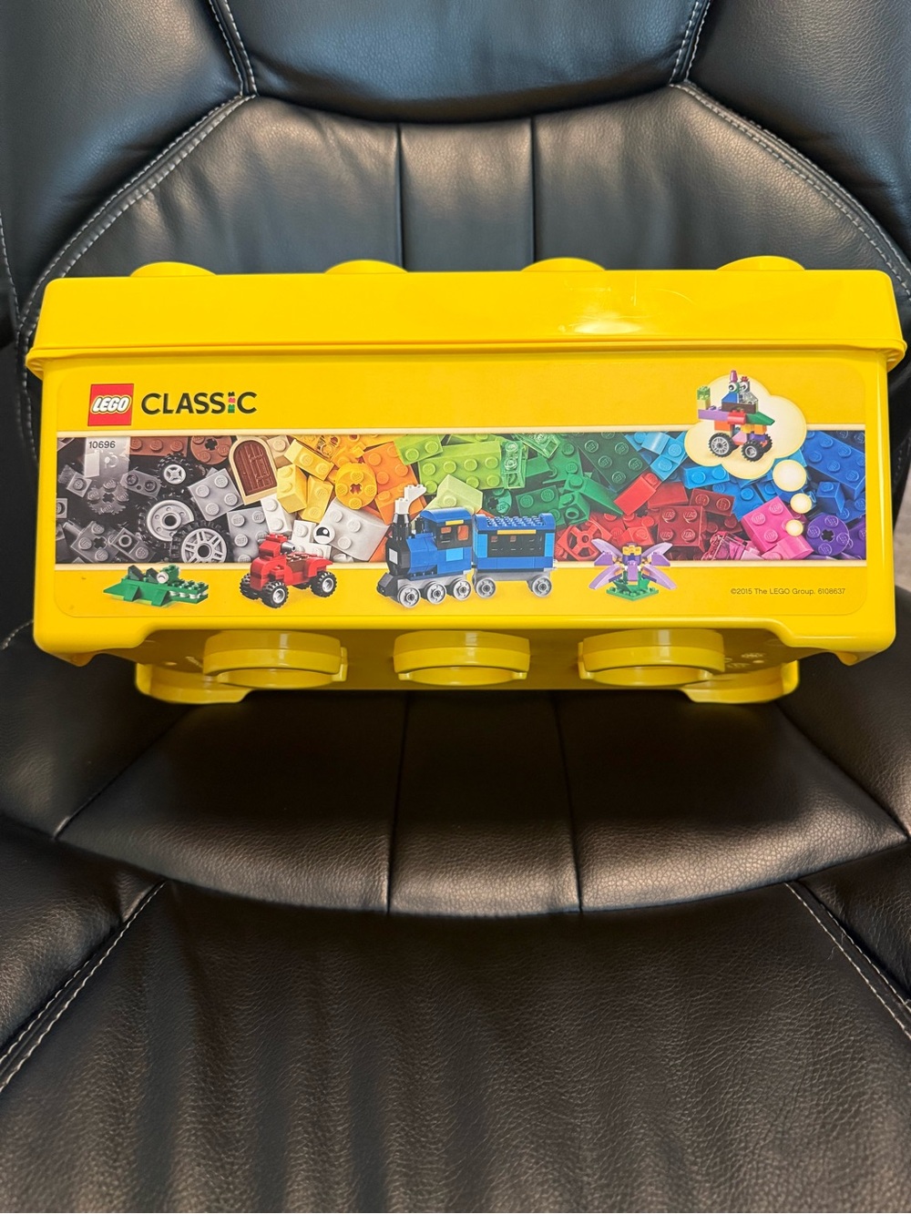 Lego Classic Bright Yellow Stackable Storage Brick Box